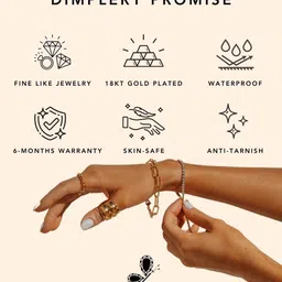 DIMPLERY Gold-Plated Stainless Steel Anklet image 3