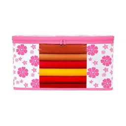 INNWYN White & Pink Floral Printed Crack Resistant Multi-Utility Organiser image 1