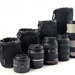 SHOPEE 4PCS SET Neoprene Soft Camera Lens Pouch bag Case waterproofCamera Bag image 4