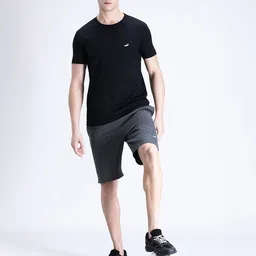 crocodile Solid Men Grey Casual Shorts image 4