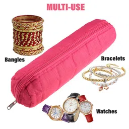 Kuber Industries Pink Set of 1 Regular Jewellery Organiser Organisers image 3