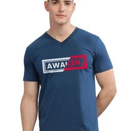 SOLACEACTIVE Men Typography Printed V-Neck Cotton Slim Fit T-shirt-picture-17
