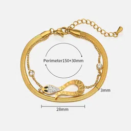 Just Lil Things Artificial Stones Studded Multistrand Bracelet image 5