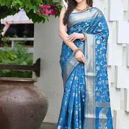 KALINI Woven Design Zari Pure Silk Kanjeevaram Saree-image-84