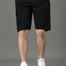 HERE&NOW Men Solid Mid-Rise Regular Fit Shorts-picture-37