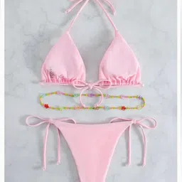 RECENT FASHION Halter Neck Swim Bikini Set image 3