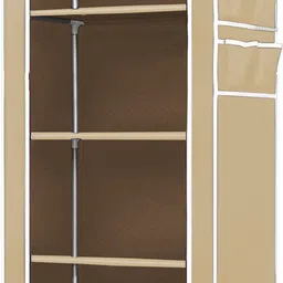 fabura Single Door With 4 Shelf Carbon Steel Collapsible Wardrobe image 4