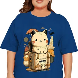 elite soul Pack of 2 Women Graphic Print Round Neck Cotton Blend Multicolor T-Shirt image 3