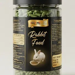 look me rabbit Rabbit Food, 250g | High Fiber-Boosts Digestion, Immunity & Energy 0.5 kg (2x0.25 kg) Dry All Life Stages Rabbit Food image 2