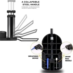 zvr Schrader and Presta Pump Inflator Valve Mini Air Foot Portable Bicycle Bicycle Pump image 3