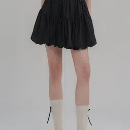 lulu & sky Women Solid Straight Black Skirt-picture-12