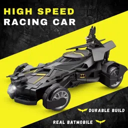 t'tots Ttots Batman Car | High Speed Remote Control Batmobile Batman RC Car Bat Man Toy image 4