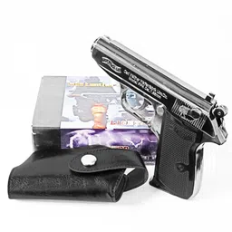 airmount ™5 ABC Silver Lighter Machine Steel Gun Lighter Steel Gas Lighter Fully Metal 508 Gun Shaped Jet Flame Windproof Cigarette Lighter Pocket Lighter-picture-17
