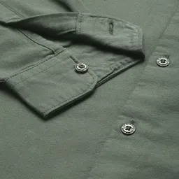 the bear house Men Slim Fit Solid Button Down Collar Casual Shirt image 3