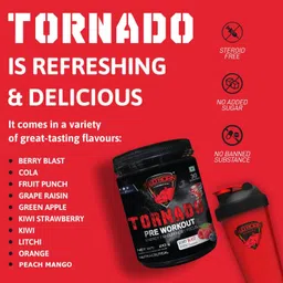 red horn Tornado Newly Launched Supplement Powder for Energy & Focus |30 servings Pre Workout image 3
