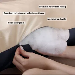 Dormyo Cream & Black Fibre Filled Breathable Maternity Pillow image 3