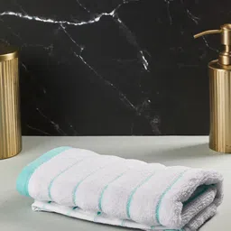 Fabindia Blue & White Striped 580 GSM Pure Cotton Bath Towel-picture-13