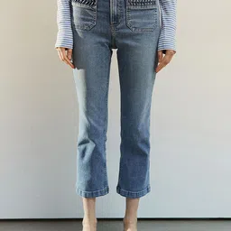 H&M Women Mid-Rise Light Fade Cropped Jeans-picture-24