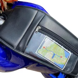 uniware Leather Scratch Proof Tank Cover/Bag with Mobile Touch Pocket/Holder | FZS V4/ Strap Yamaha FZ, FZ-S, FZ25 Bike Tank Cover-picture-27