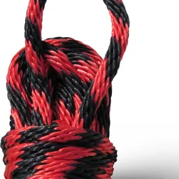 abcd SOLID BRAIDED ROPE RED AND BLACK image 3