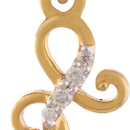 Bliss diamonds The Flower 18kt Diamond Yellow Gold Pendant-picture-40