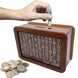 gmd Compact Wooden Money Bank with Simple Target Coin Bank-picture-13