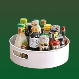 valynex Plastic full rotation Swiveling Caddy Serving Tray – Indoor & Culinary Area Storage Basket-picture-48