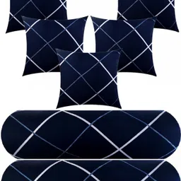 changers 5 Cushion 2 bolster Microfibre Geometric Bolster Pack of 7-picture-23