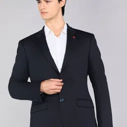 raymond Men Solid Single Breasted Formal Blazer image 1