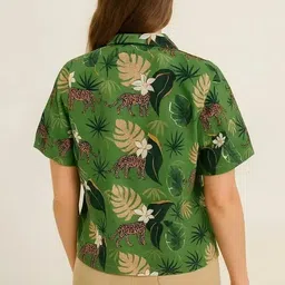 fabbarries Casual Balloon Sleeve Printed Women Multicolor Top image 2