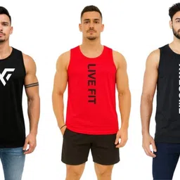 elite emporium apparel Pack of 3 Gym Wear Polyester Sando for Men – Sleeveless Top Men Vest-picture-32