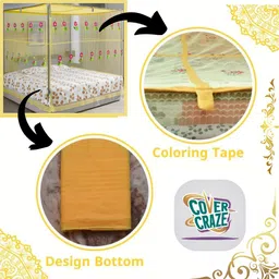 covercraze double bed 6x7 feet without stand machhardani /macher jali/mosari Polyester Washable Adults Mosquito Net image 4