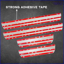 fabtec Sill Plate for Creta Mirror Finish Car Door Foot Step LED (Set of 4, Blue) Door Sill Plate image 3