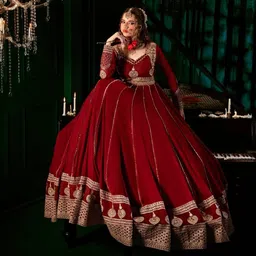 otfit feb private limited Embroidered Georgette Stitched Anarkali Gown image 2
