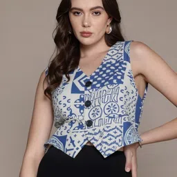 perfect productions Printed Women Waistcoat image 1