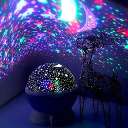 king and queen store Star Master Rotating 360 Degree Moon Night Light Table Lamp-picture-25