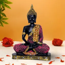 gw creations Beautiful Lord Gautam Buddhain Meditating Position| Statue for Home Decor| Decorative Showpiece - 24 cm-picture-11