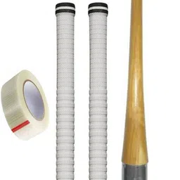 zxxxt Set of 2 Cricket Bat White grip + one wooden cone (gripper) + One Side Fiber_77 Cricket Kit-picture-14