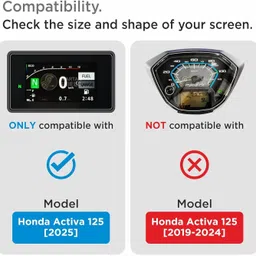 vprs Edge‑To‑Edge Screen Guard for 2025 New Honda Activa 125 – (Not Tempered Glass) Bike Display Screen Guard image 2