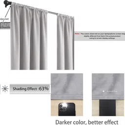 homemonde 213.36 cm (7 ft) Polyester Blackout Door Curtain (Pack Of 2) image 2