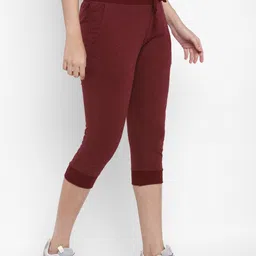 alan jones Women Maroon Capri image 3