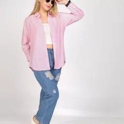 shreeji appraels Women Regular Fit Striped Casual Shirt image 4