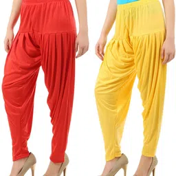 pink you Viscose Rayon Solid Patiala-picture-19