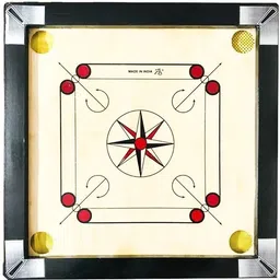 aarav sports Small Size for Kids 20-20 Inch 2 Set coins, Strikers, Powder 3 cm Carrom Board image 4
