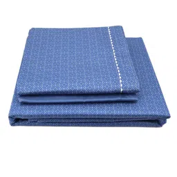 BOMBAY DYEING Navy Blue 400 TC King Bedsheet with 4 Pillow Covers  2.74 m X 2.74 m image 3