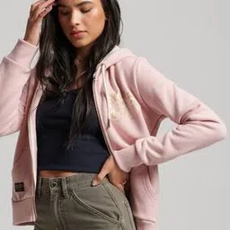superdry Luxe Metallic Logo Zip Hoodie-picture-46