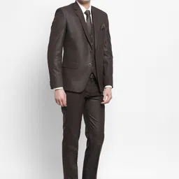 LUXURAZI Men Slim-Fit Single-Breasted Three-Piece Formal Suit image 2