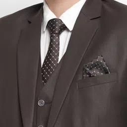 LUXURAZI Men Slim-Fit Single-Breasted Three-Piece Formal Suit image 5