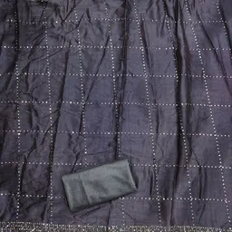 HERE&NOW Floral Embroidered Sequnnied Vichitra Silk Unstitched Dress Material image 2