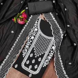 KIMISHA Floral Embroidered Unstitched Dress Material-picture-37